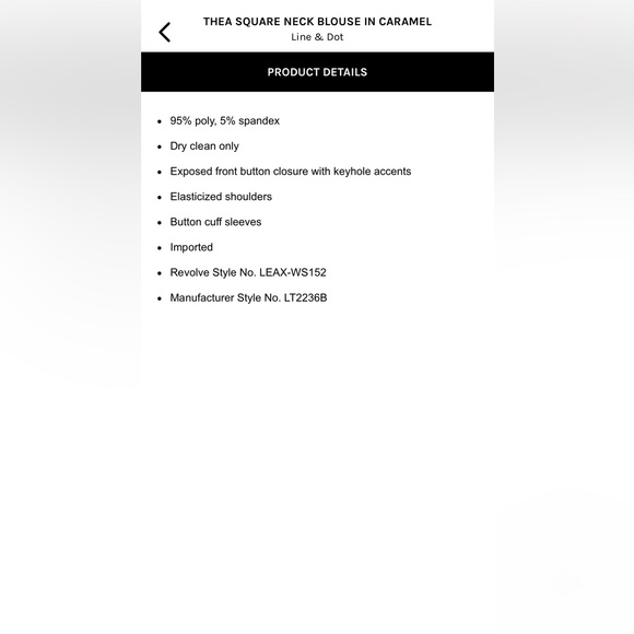 REVOLVE Line & Dot Thea Square Neck Blouse in Caramel - Picture 5 of 8